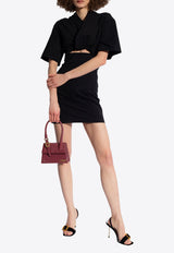 Jacquemus Bahia Twisted Cut-Out Mini Dress Black 241DR088 2003-990