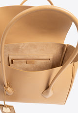 Salvatore Ferragamo Large East-West Calf Leather Tote Bag Beige 218343 CLASSIC M 770538-LIGHT CAMEL