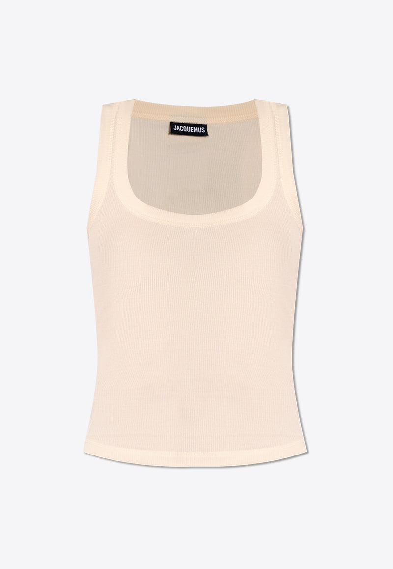 Jacquemus The Grosgrain Tank Top Cream 241JS158 2032-100