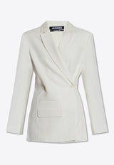 Jacquemus Tibau Double-Breasted Blazer White 231JA022 1359-100