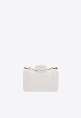 Moschino Mini Leather Biker Shoulder Bag White 2417 A7450 8002-0001