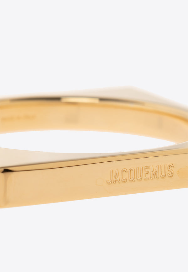 Jacquemus Carré Brass Bracelet Gold 233JW574 5845-270