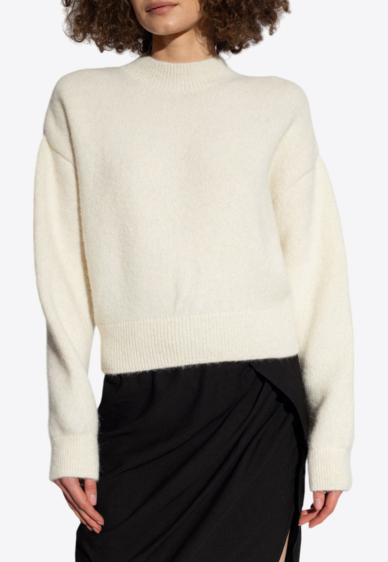 Jacquemus La Maille Alpaca Wool Sweater Cream 241KN353 2329-130