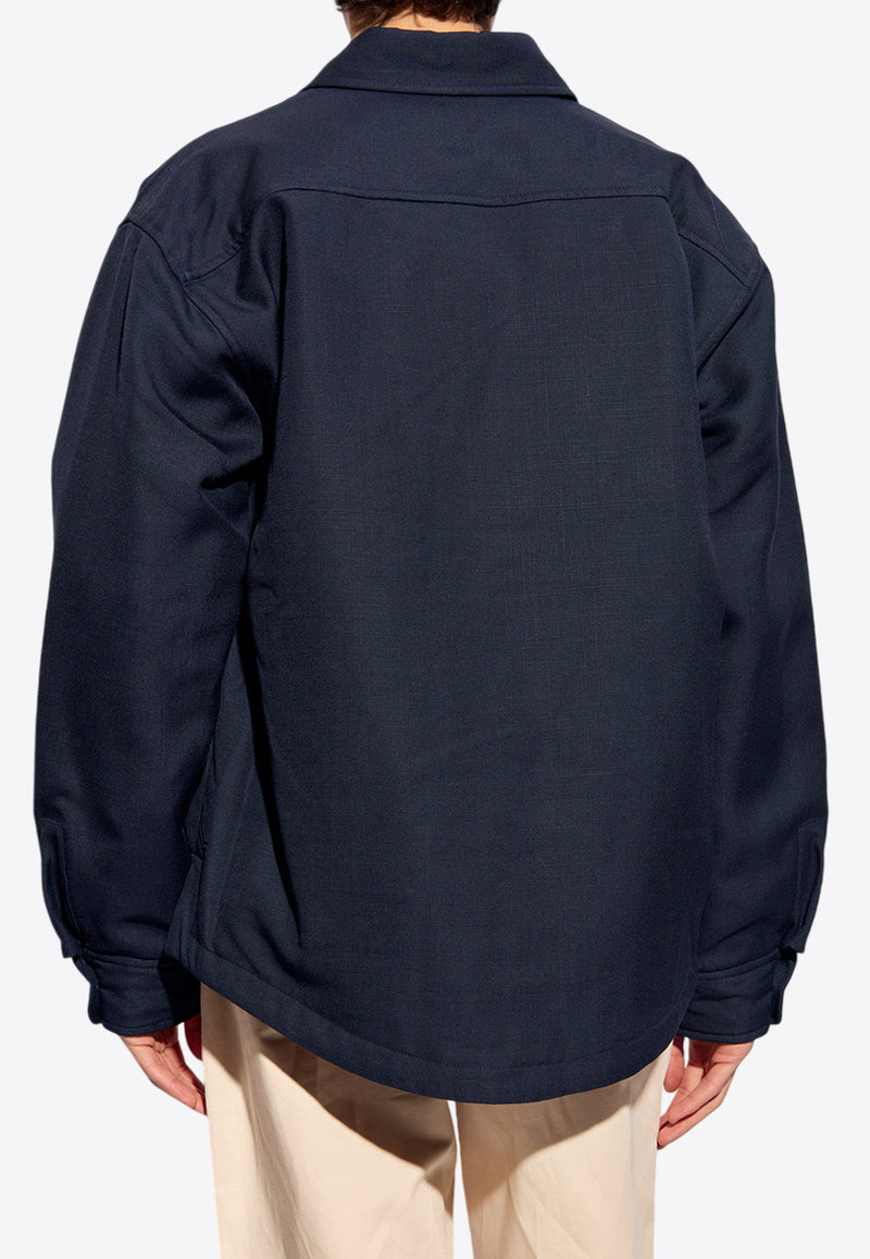 Jacquemus Boulanger Logo Overshirt Navy 236SH105 1359-390