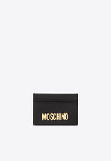 Moschino Logo Lettering Leather Cardholder Black 241Z2 A8132 8001-3555