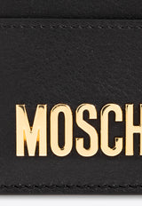 Moschino Logo Lettering Leather Cardholder Black 241Z2 A8132 8001-3555