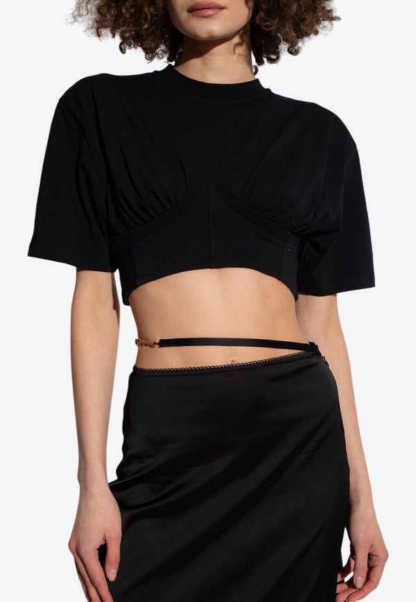 Jacquemus Caraco Cropped T-shirt Black 241JS148 2031-990