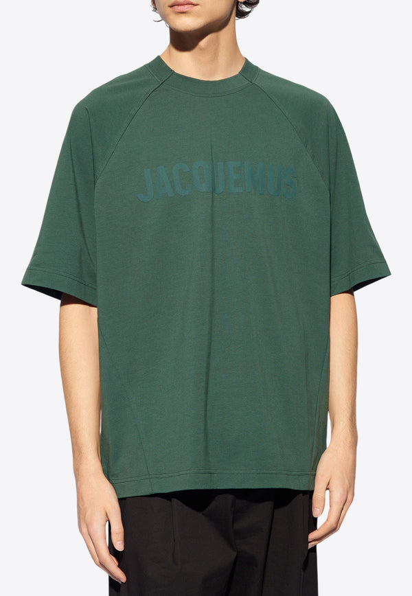 Jacquemus Typo Logo Crewneck T-shirt Green 245JS212 2031-590