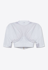 Jacquemus Caraco Cropped T-shirt White 241JS148 2031-100