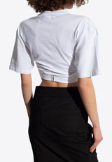 Jacquemus Caraco Cropped T-shirt White 241JS148 2031-100