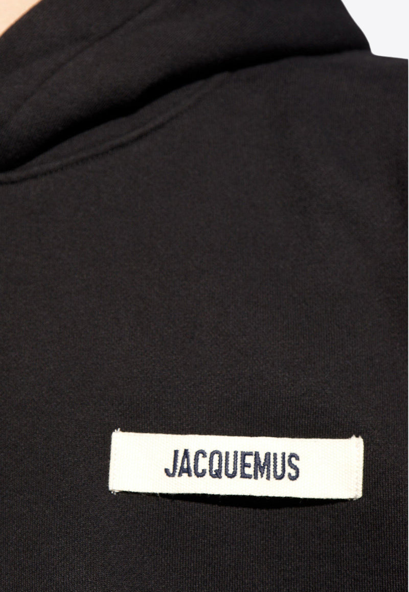 Jacquemus Logo Patch Grosgrain Hoodie Black 245JS247 2036-990