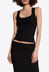 Jacquemus The Gros Grain Ribbed Tank Top Black 241JS158 2032-990