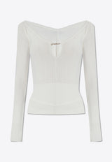 Jacquemus Pralu Ribbed Top Off-white 241KN357 2358-110