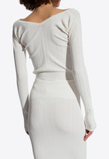 Jacquemus Pralu Ribbed Top Off-white 241KN357 2358-110