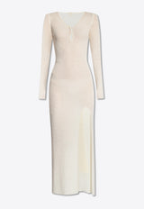 Jacquemus La Robe Alzou Midi Dress Cream 241KN352 2356-110