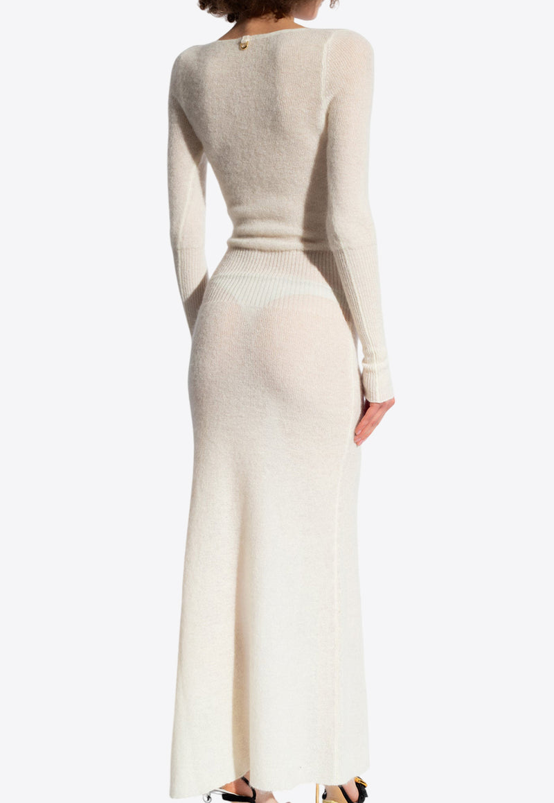 Jacquemus La Robe Alzou Midi Dress Cream 241KN352 2356-110