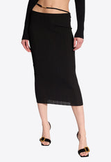 Jacquemus Pralu Ribbed Midi Skirt Black 241KN362 2358-990