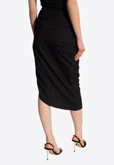 Jacquemus Saudade Asymmetric Wrap Skirt Black 241SK047 1020-990