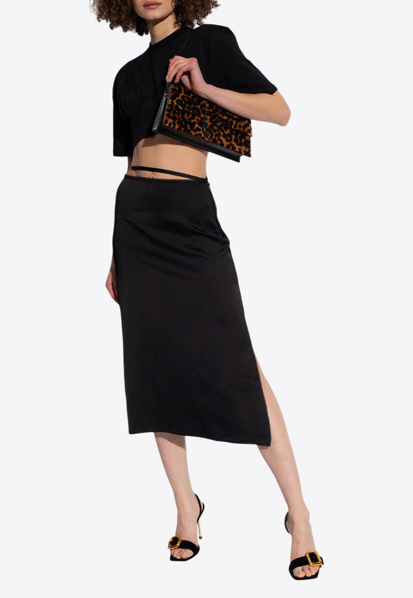 Jacquemus Notte Satin Midi Skirt Black 241SK009 1000-990