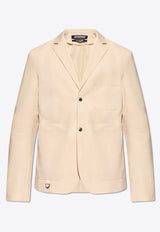 Jacquemus Jean Single-Breasted Blazer Cream 245JA038 1534-150