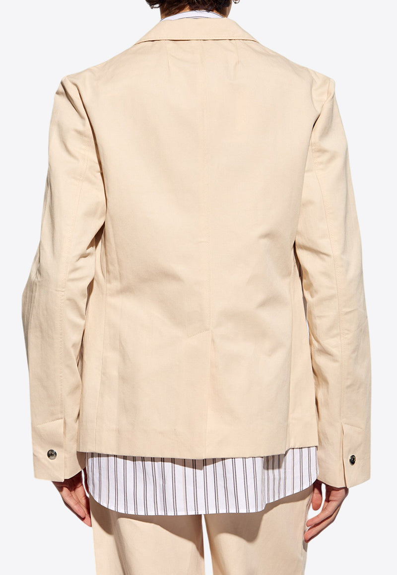 Jacquemus Jean Single-Breasted Blazer Cream 245JA038 1534-150