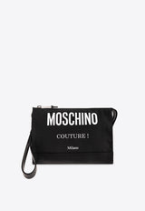 Moschino Logo Print Pouch Bag Black 241Z2 A8401 8201-2555