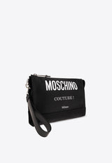 Moschino Logo Print Pouch Bag Black 241Z2 A8401 8201-2555