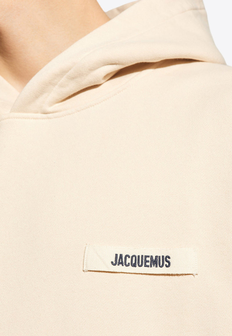 Jacquemus The Gros Grain Logo Hooded Sweatshirt Beige 245JS247 2036-150