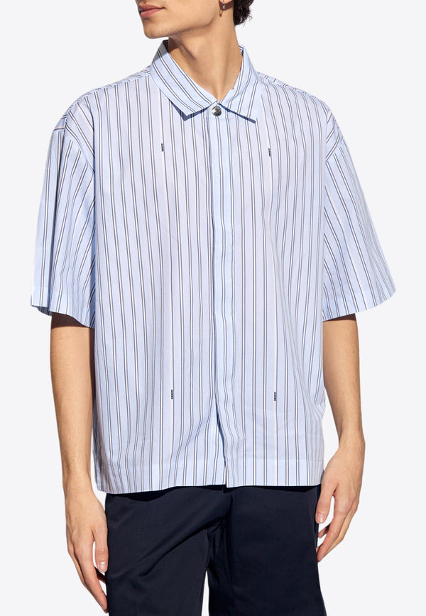 Jacquemus Striped Short-Sleeved Shirt Light Blue 245SH069 1140-3FE