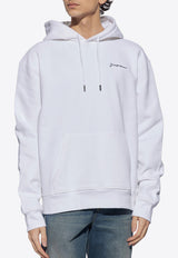 Jacquemus The Typo Logo Hooded Sweatshirt White 245JS310 2120 M-100