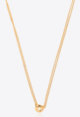 Salvatore Ferragamo Newgan Gancini Pendant Necklace Gold 760705 NKL NEWGAN 770479-ORO