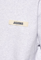 Jacquemus The Gros Grain Logo Hooded Sweatshirt Gray 245JS247 2036-950