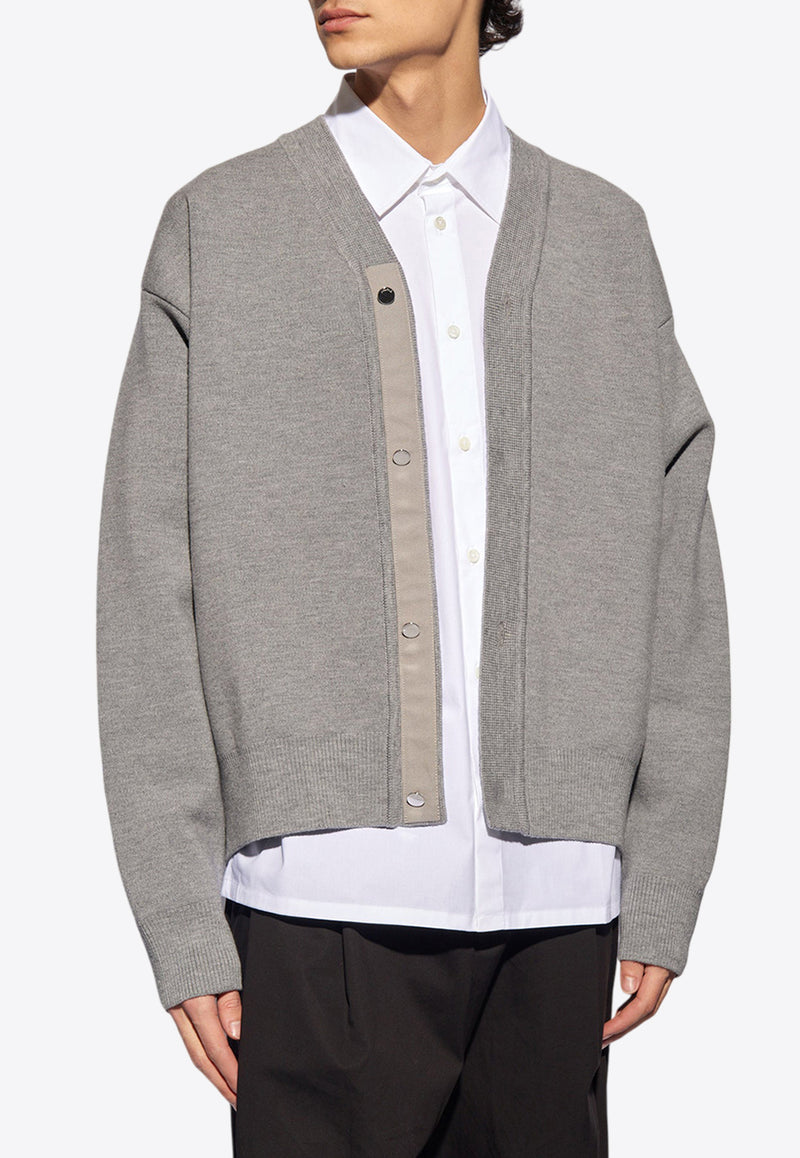 Jacquemus Le Cardigan Boutonné in Wool Gray 245KN292 2359-950