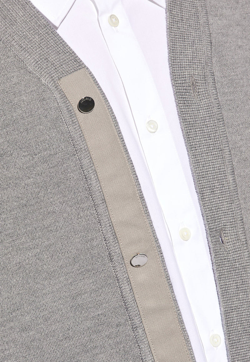 Jacquemus Le Cardigan Boutonné in Wool Gray 245KN292 2359-950