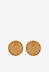 Bottega Veneta Concave Stud Earrings Gold 775048 VAHU0-8120