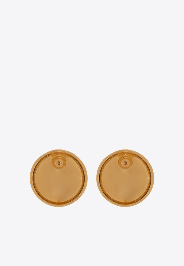 Bottega Veneta Concave Stud Earrings Gold 775048 VAHU0-8120