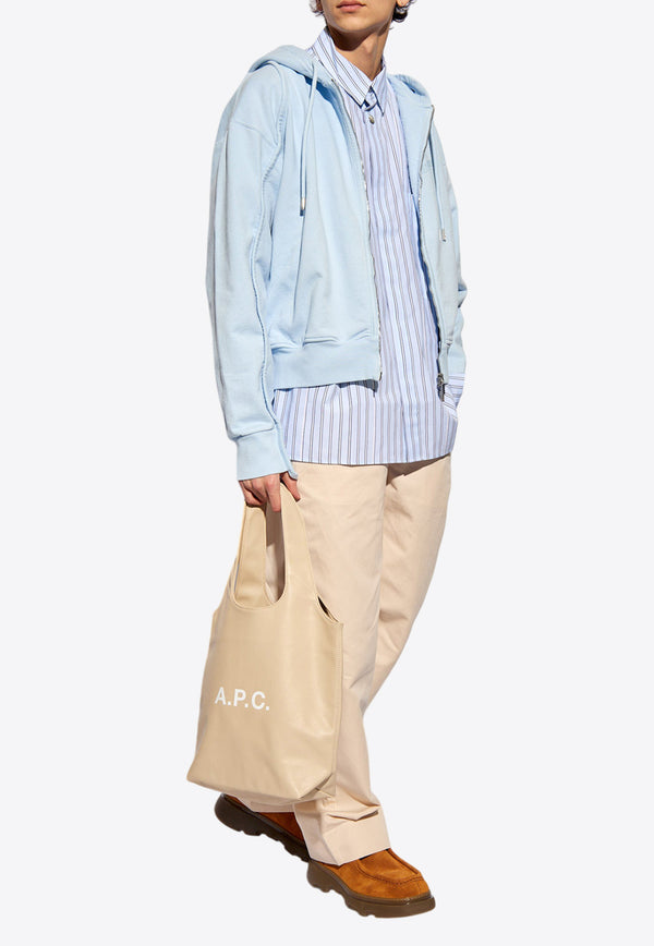 Jacquemus Striped Long-Sleeved Shirt Light Blue 245SH070 1140-3FE