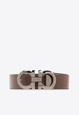 Salvatore Ferragamo Double Gancini Reversible Leather Belt Brown 670308 DOUBLE ADJUS 770928-COCOA BROWN