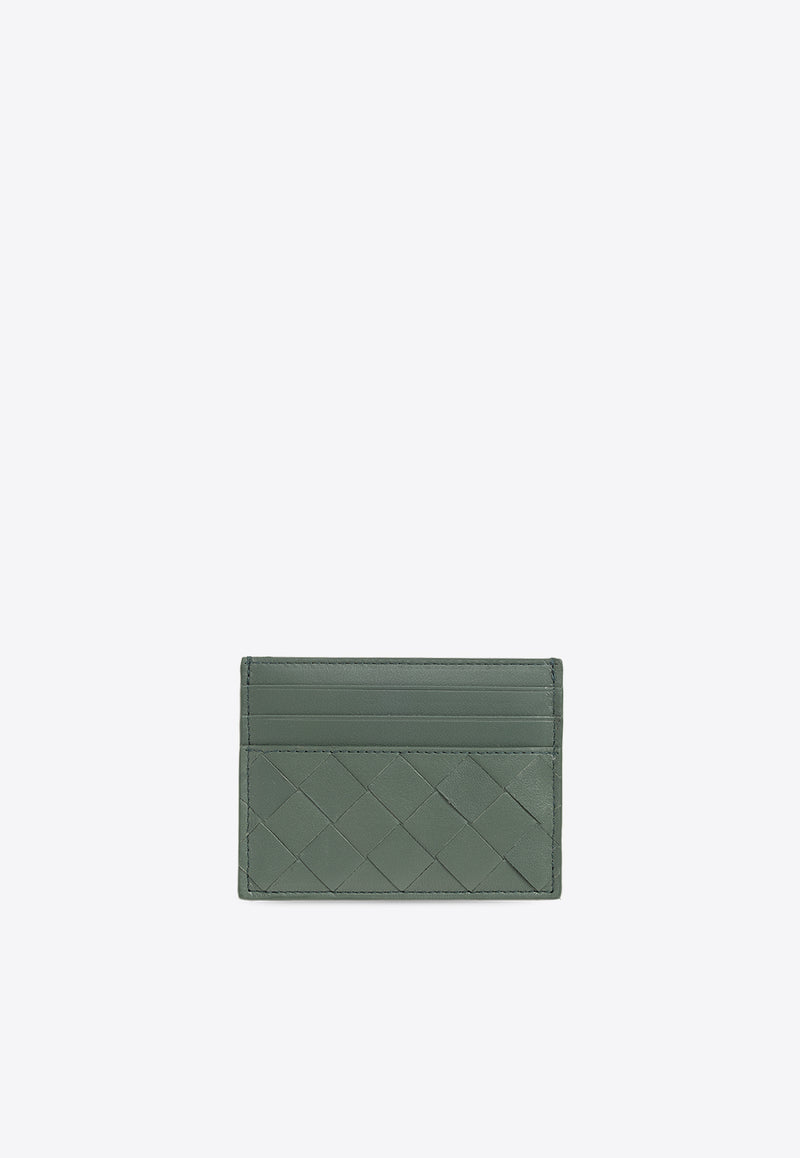 Bottega Veneta Intrecciato Leather Cardholder Aloe 742325 VCPP3-3198