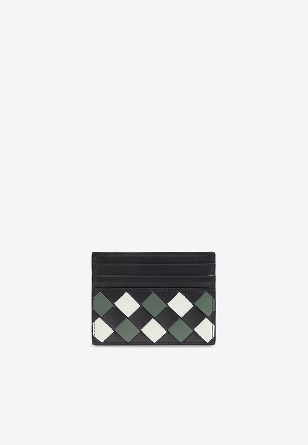 Bottega Veneta Tri-Color Intrecciato Leather Cardholder Multicolor 742325 V3TG2-2368