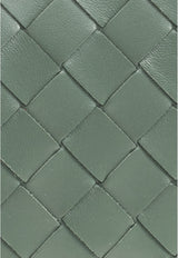 Bottega Veneta Intrecciato Leather Zip-Around Wallet Aloe 742332 VCPP2-3198