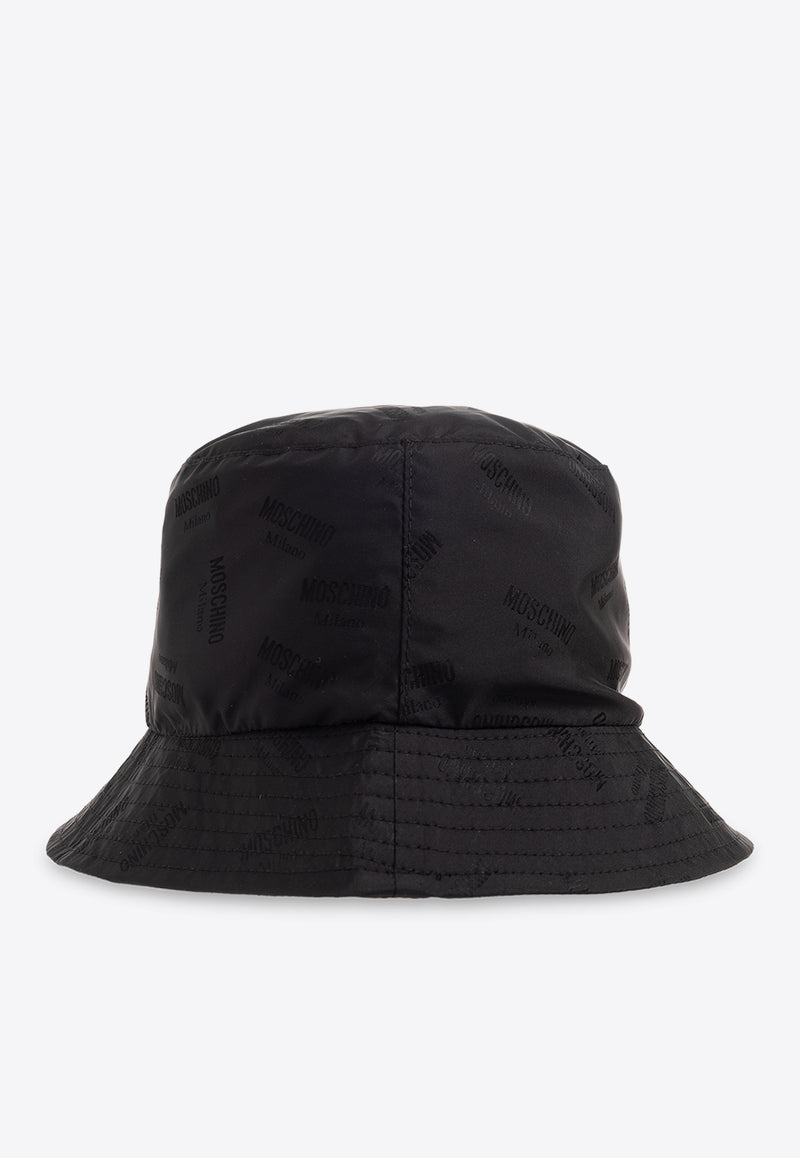 Moschino Monogram Jacquard Bucket Hat Black 65409 M3095-001