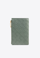 Bottega Veneta Medium Intrecciato Leather Bi-Fold Wallet Aloe 749940 VCPP2-3198