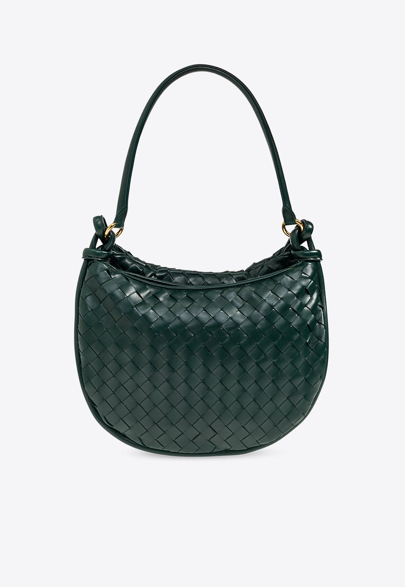 Bottega Veneta Medium Gemelli Intrecciato Leather Shoulder Bag Emerald Green 764281 VCPP1-3050