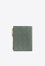 Bottega Veneta Small Intrecciato Bi-Fold Leather Wallet Aloe 742330 VCPP3-3198