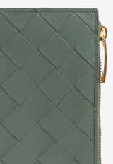 Bottega Veneta Small Intrecciato Bi-Fold Leather Wallet Aloe 742330 VCPP3-3198