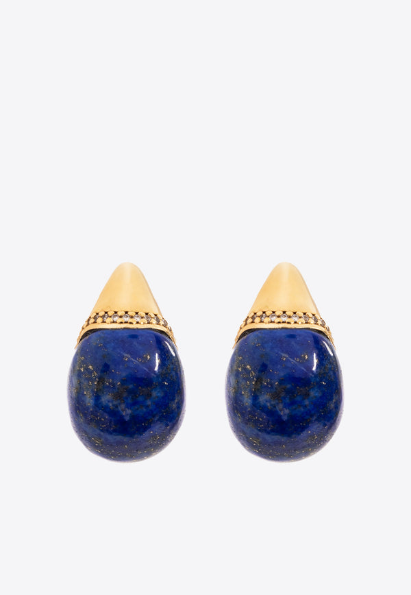 Bottega Veneta Drop-Shaped Earrings Blue 775019 VJ17B-2690