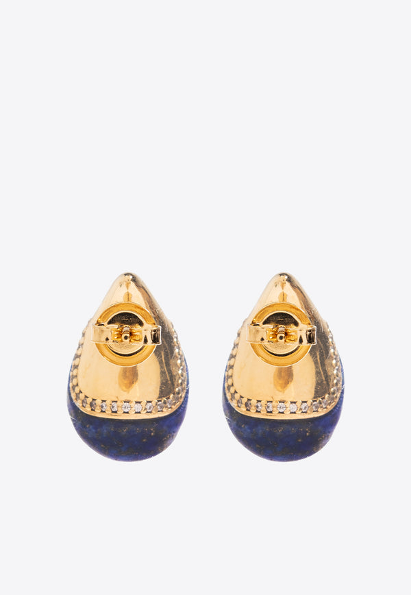 Bottega Veneta Drop-Shaped Earrings Blue 775019 VJ17B-2690