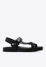 Bottega Veneta Trip Intrecciato Leather Sandals Black 775305 V3HB0-1000