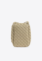 Bottega Veneta Mini Vertical Cobble Intrecciato Messenger Bag Travertine 776209 V3BD1-2919